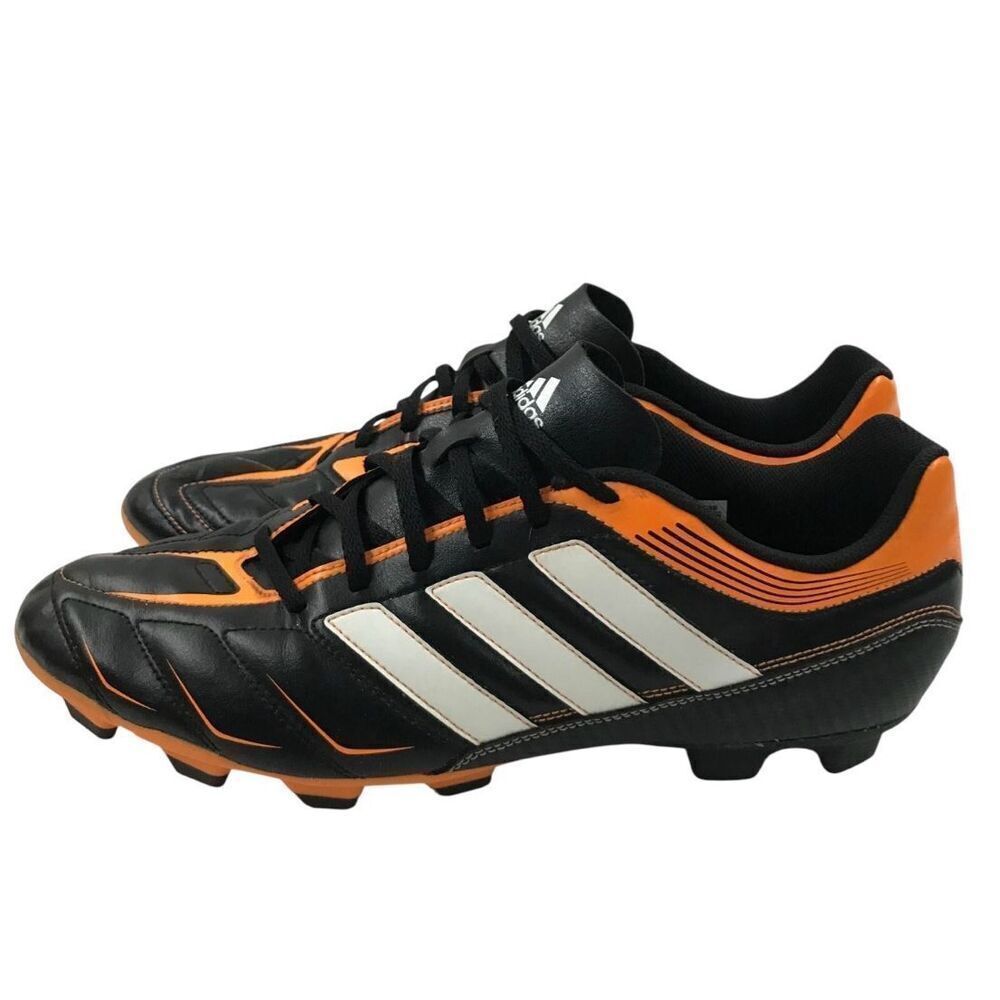 Adidas Men's Sz 13 Ezeiro III TRX FG Soccer Cleats Black Orange Outdoor Athletic